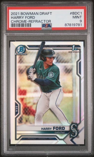 PSA 9 - 2021 Bowman Draft- Harry Ford - Chrome-Refractor #BDC1 [87819781]