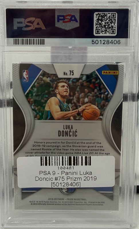 PSA 9 - Panini Luka Doncic #75 Prizm 2019 [50128406]