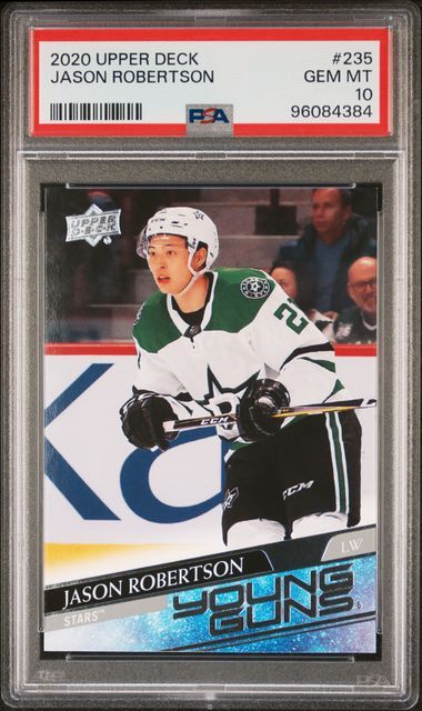 PSA 9 - Upper Deck Jason Robertson #235 Young Guns Series 1 Hockey 2020 [96084384]