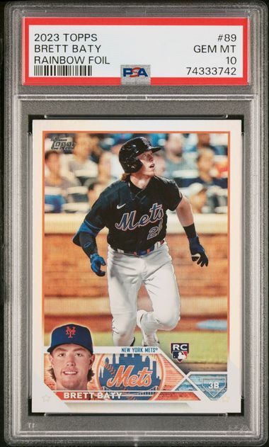 PSA 10 - Topps Brett Baty #89 Rainbow Foil Topps 2023 [74333742]