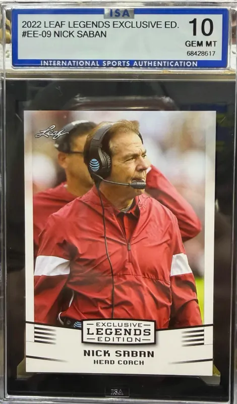 ISA 10 - 2022 LEAF LEGENDS EXCLUSIVE ED. #EE-09 NICK SABAN - [68428617]
