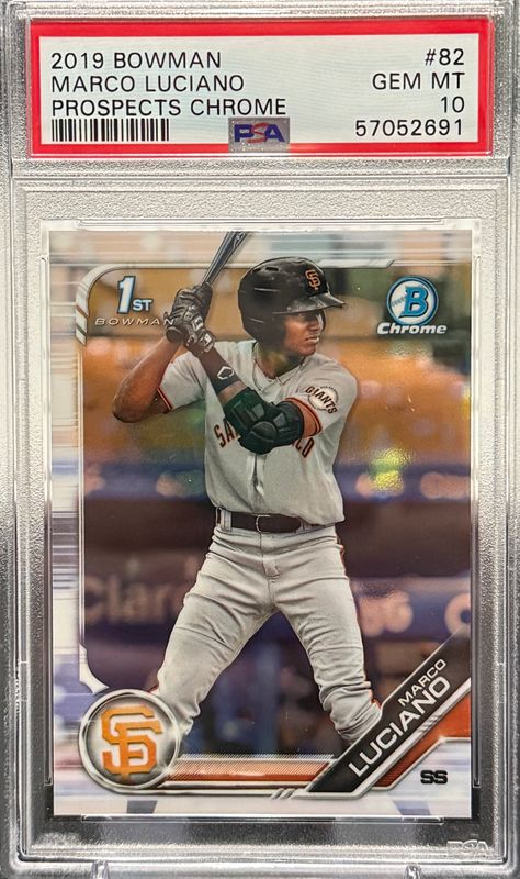 PSA 10 - Marco Luciano #82 Chrome Prospects Bowman 2019 [57052691]
