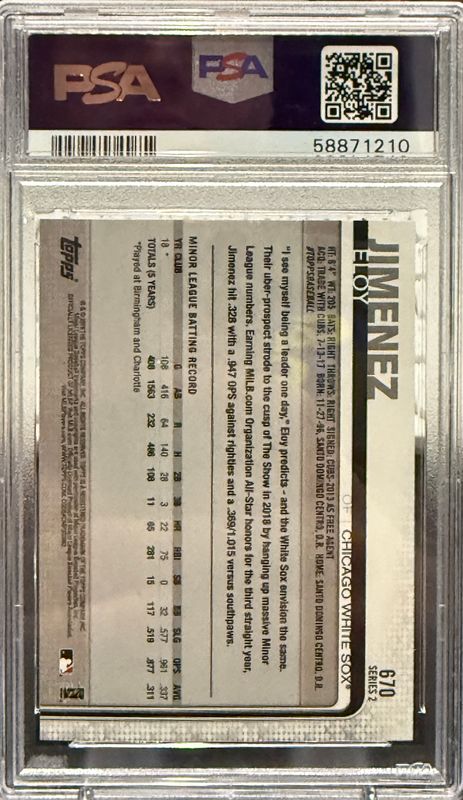 PSA 10 - Topps Eloy Jimenez #670 Topps 2019 [58871210]