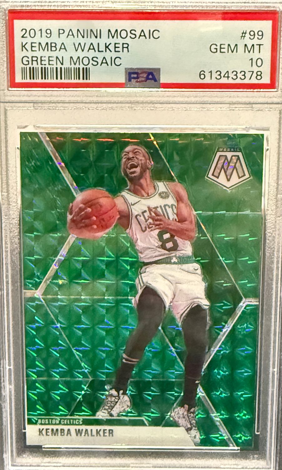 PSA 10 - Panini Kemba Walker #99 Green Mosaic Panini Mosaic 2019 [61343378]