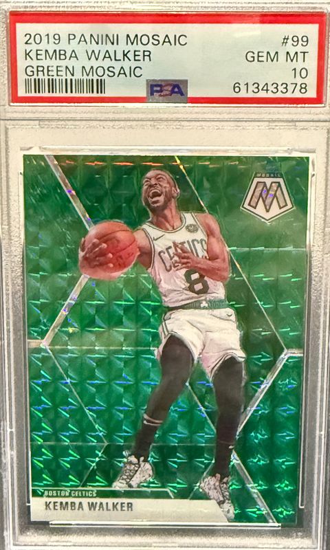 PSA 10 - Panini Kemba Walker #99 Green Mosaic Panini Mosaic 2019 [61343378]