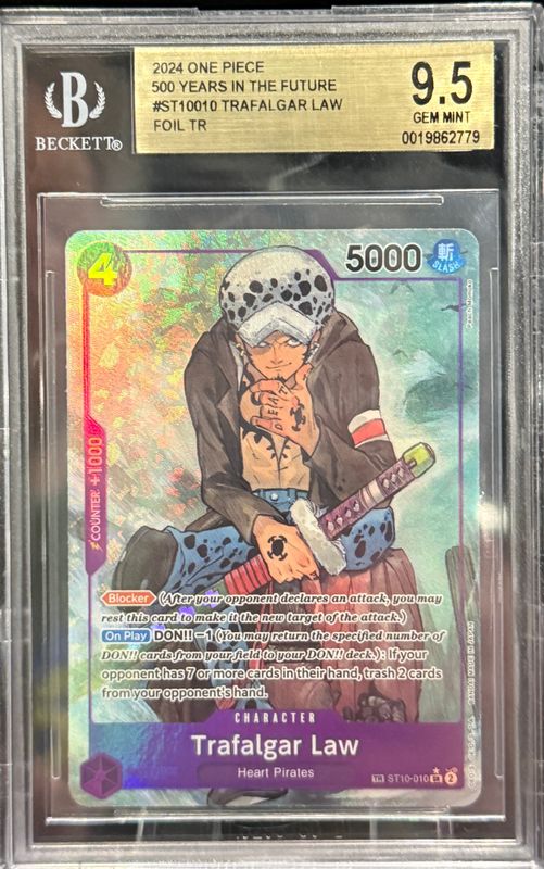 BGS 9.5 - One Piece Trafalgar Law #010 Foil TR 500 Years in the Future English 2024 [0019862779]