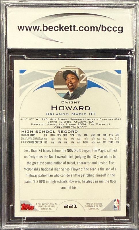 BCCG 10 - Topps Dwight Howard #221 Topps 2004-05 [0007222358]