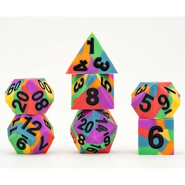 Gaymers Pride: 7-Set Sharp Edge Silicone Rubber: 16mm: Pride: Rainbow Flag