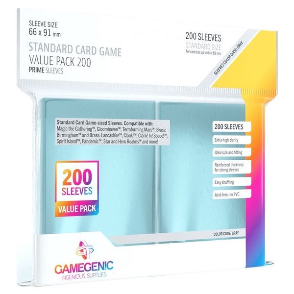 Gamegenic: Prime Sleeves: Standard Card Game Value Pack (200)