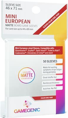 Gamegenic: Matte Sleeves: Mini European Ruby (50)