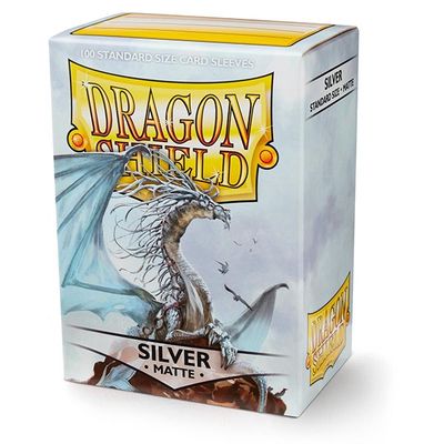 Dragon Shield: Matte Standard Sleeves: Silver (100 count)