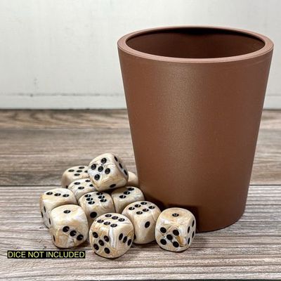 Flexible Dice Cup: Brown