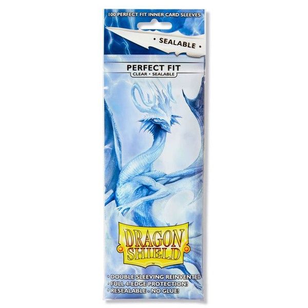Dragon Shield: Perfect Fit Standard Sleeves: Clear Sealable (100 count)
