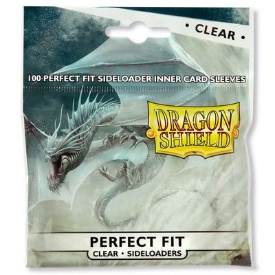 Dragon Shield: Perfect Fit Standard Sleeves: Clear Sideoading (100 count)