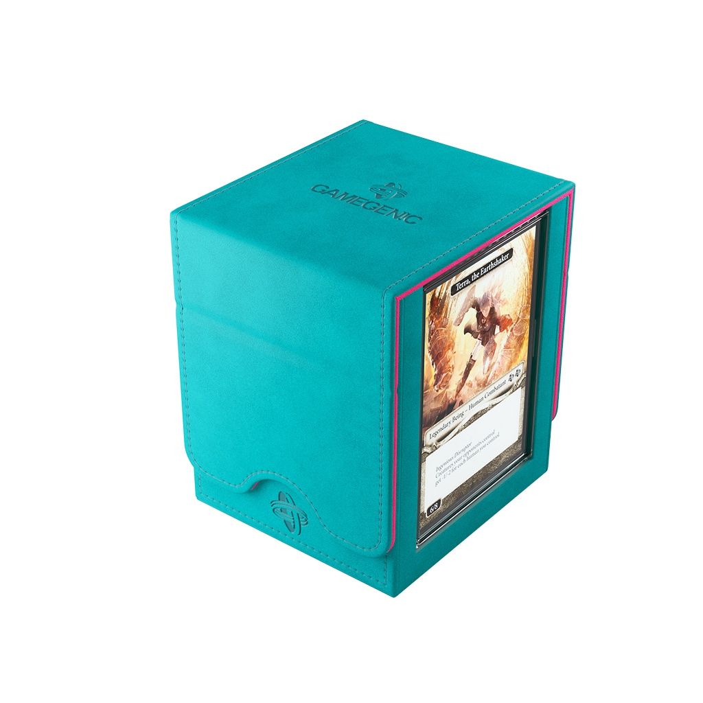 Gamegenic: Squire Pro Deck Box: 100+ XL Convertible Teal / Pink