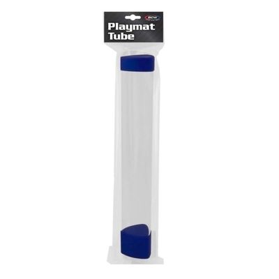 BCW: Playmat Tube with Dice: Clear with Blue Caps