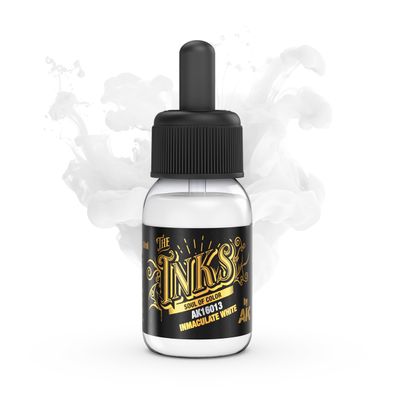 AK Interactive: Inks: Immaculate White Acrylic (30ml)