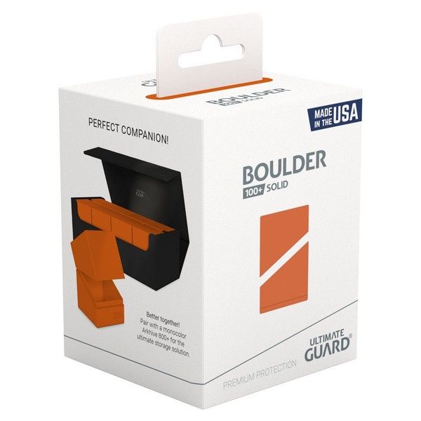 Ultimate Guard: Boulder 100+ Deck Box: Solid: Orange
