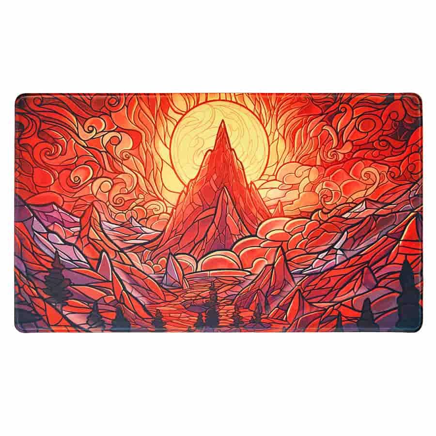 Arcane Fortress: Playmat: Stained Glass: Burning Mountain
