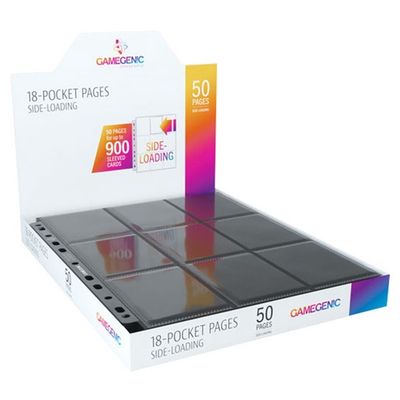 Gamegenic: 18-Pocket Pages: Sideloading Black (50 Pages)