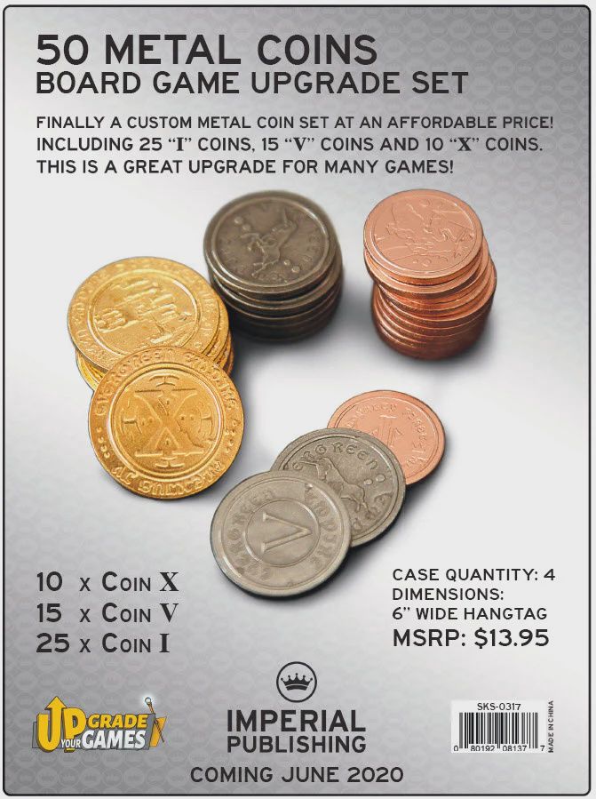 50 Metal Coin Board Game Upgrade Set