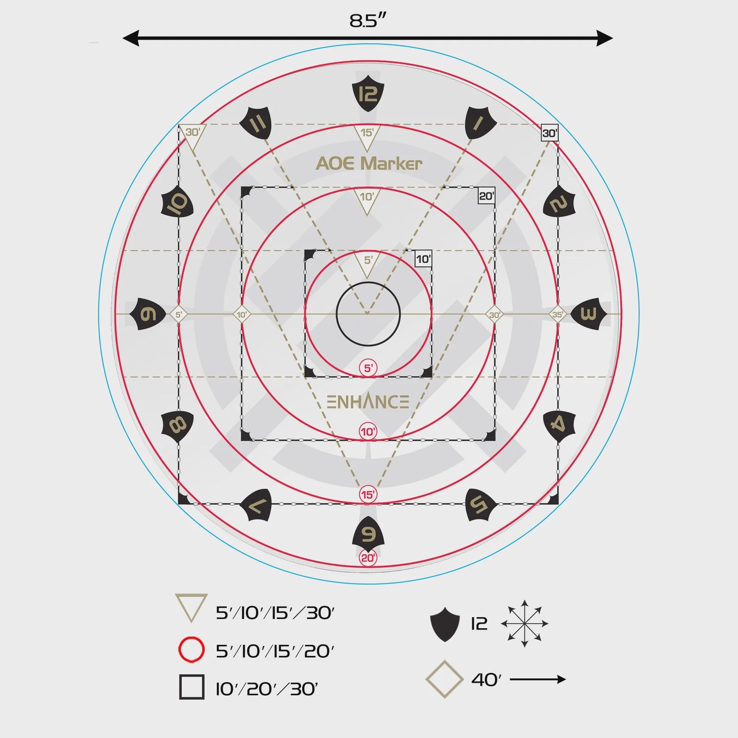 Enhance: Tabletop RPG Circle Area of Effect Damage Marker