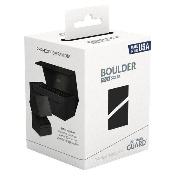 Ultimate Guard: Boulder 100+ Deck Box: Solid: Black