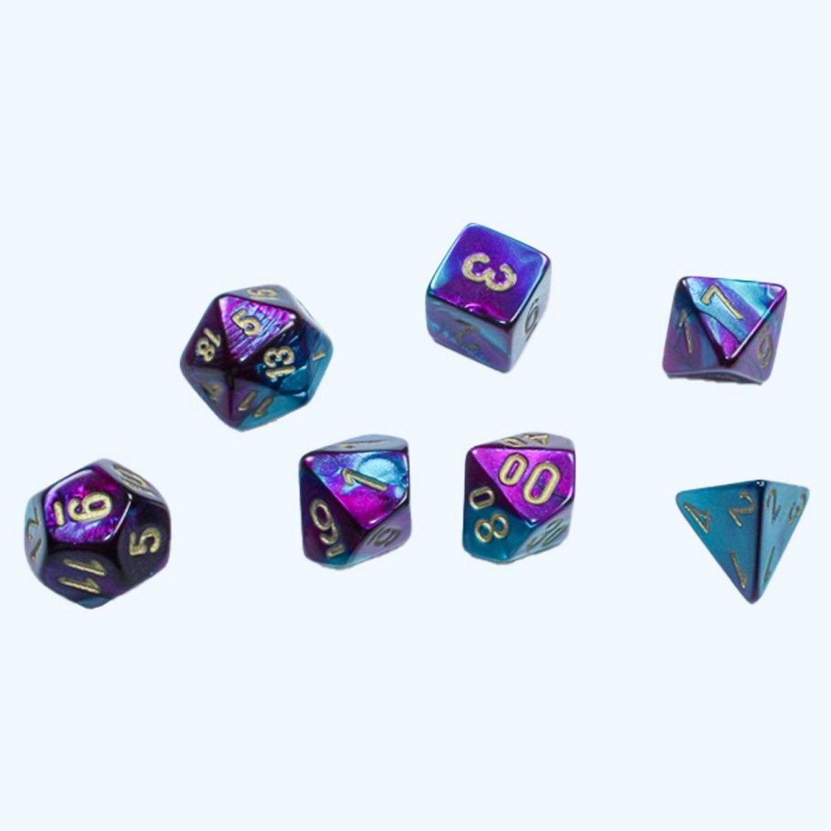 7-Set Cube Mini Gemini Purple Teal with Gold