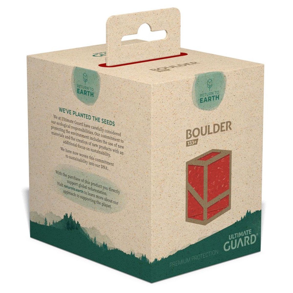 Ultimate Guard: Deck Box: Boulder: Return To Earth: 133+: Red