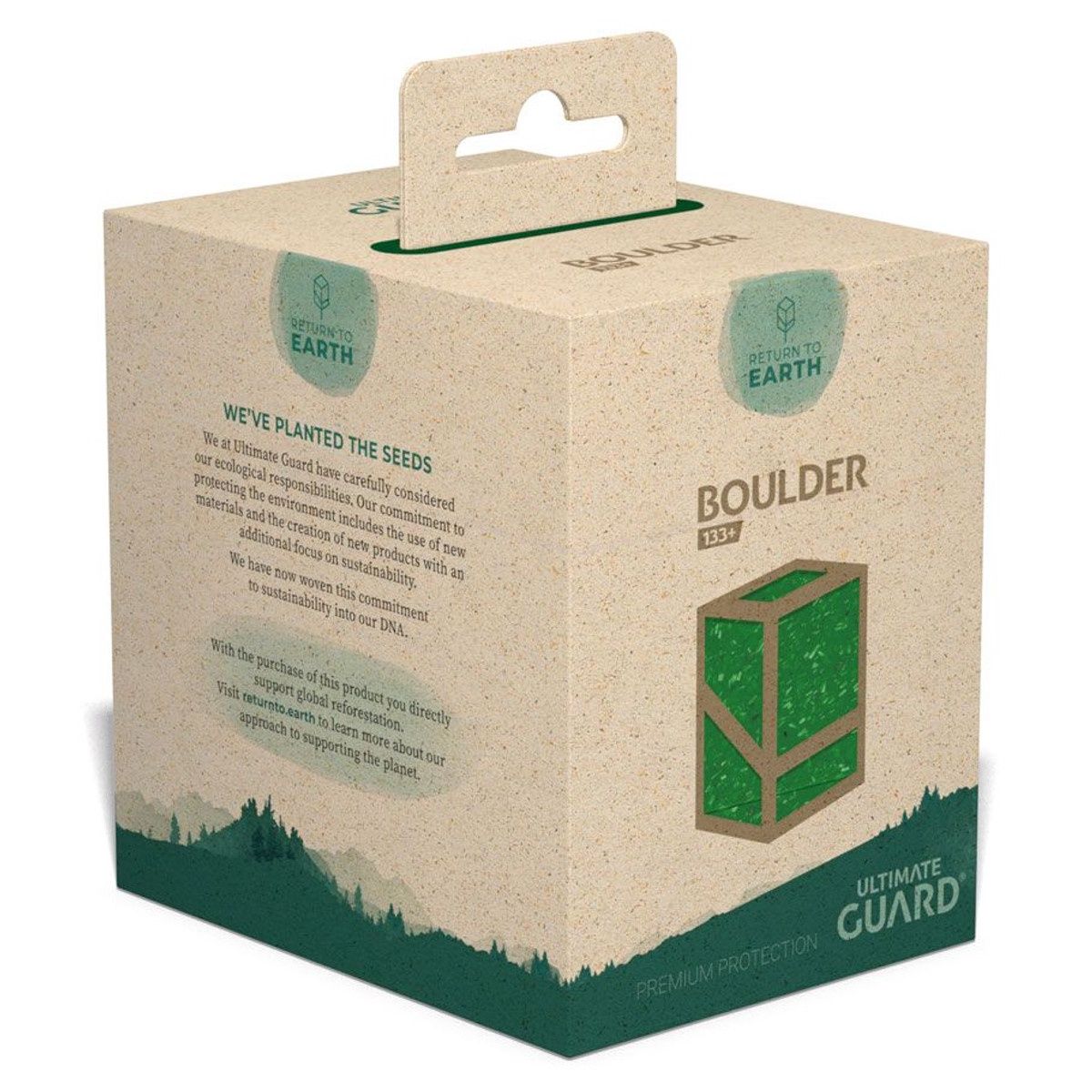 Ultimate Guard: Deck Box: Boulder: Return To Earth: 133+: Green