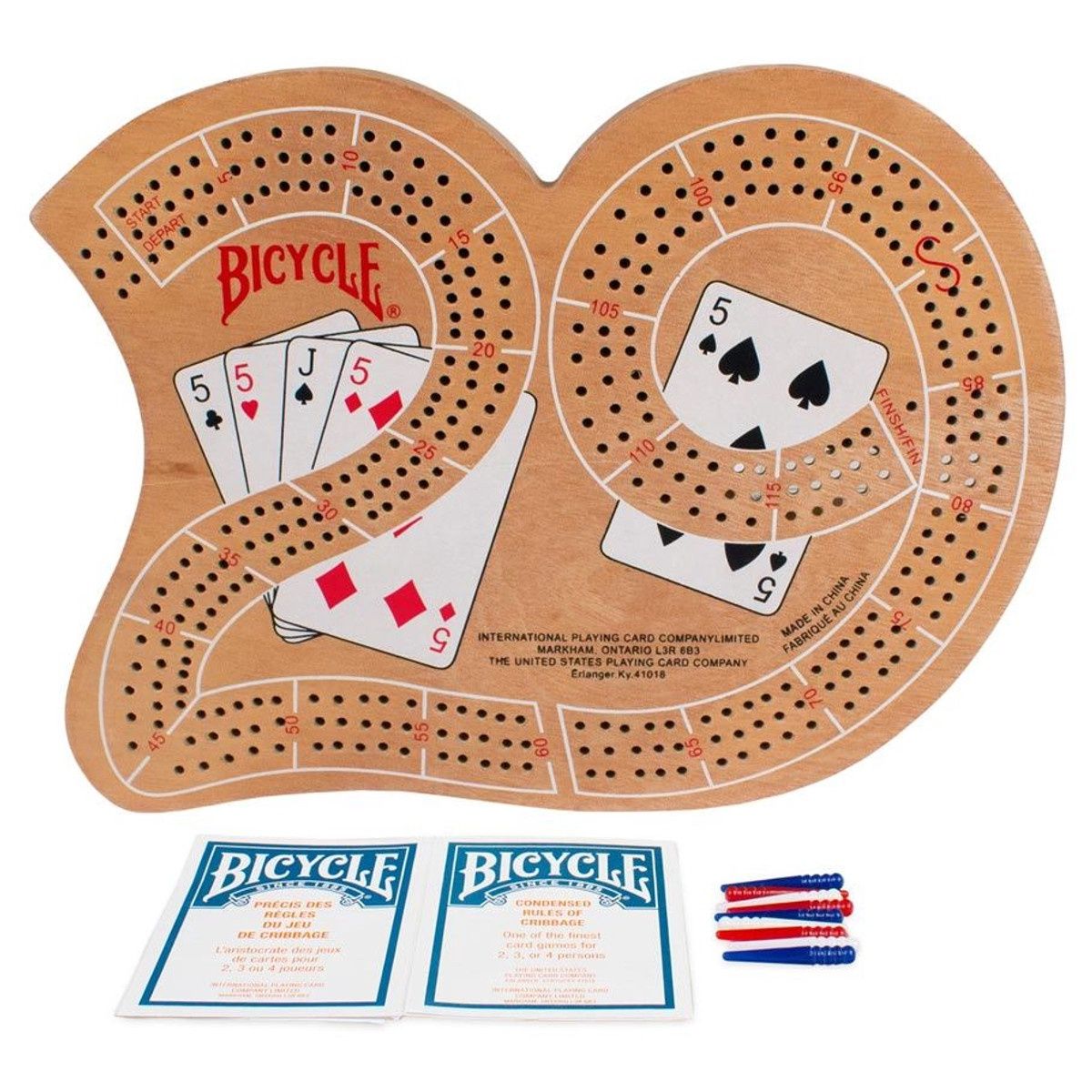 Bicycle: Cribbage Board Large 29 Wood