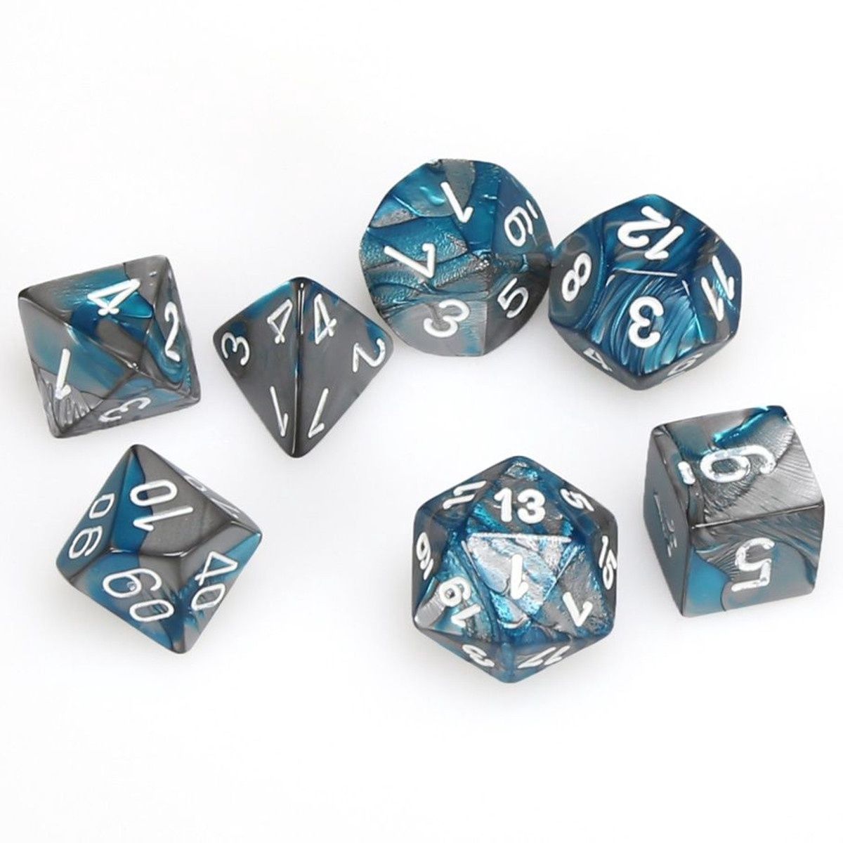 7-Set Cube Gemini Steel and Teal with White
