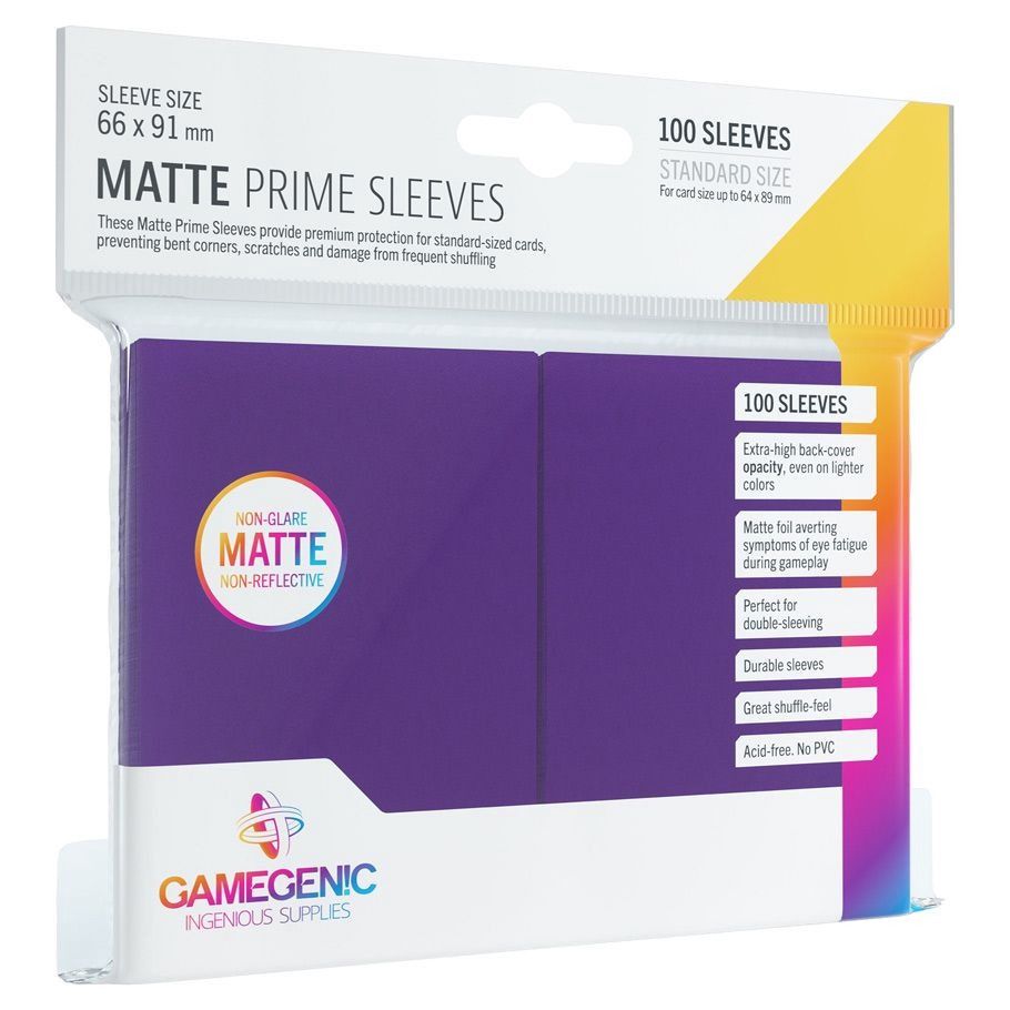 GameGenic: Standard Matte Prime Sleeves: Purple (100 count)