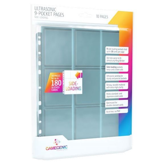 Gamegenic: 18-Pocket Pages: Sideloading Clear (10 Pages)