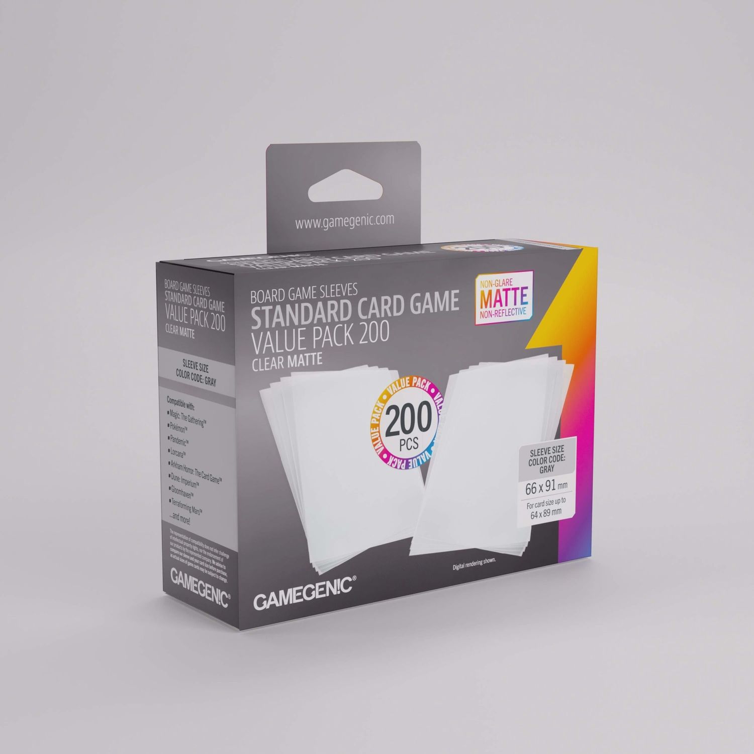 Gamegenic: Matte Sleeves: Standard Card Game Value Pack (200)