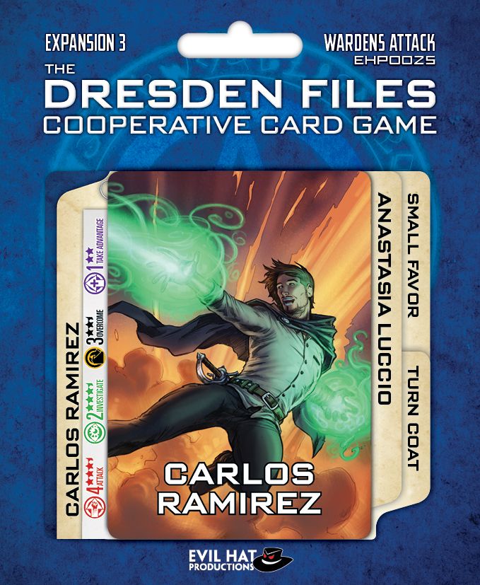 Dresden Files Cooperative Card Game: Wardens Attack Carlos Ramirez Expansion