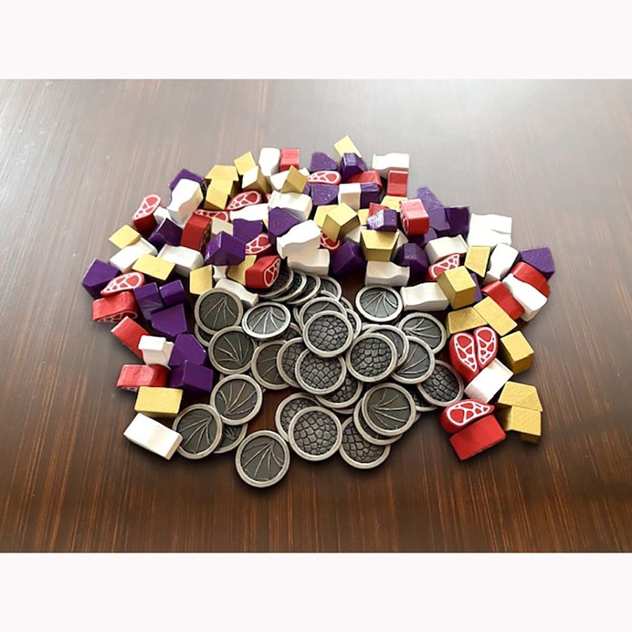 Wyrmspan Upgrade Pack (Metal Coins &amp; Wooden Resources)