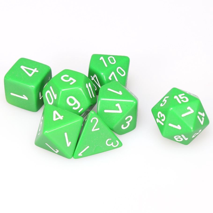 7-Set Cube Opaque Green with white