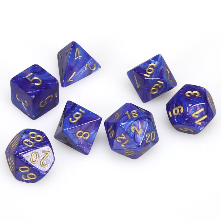 7-Set Cube Lustrous Purple with Gold