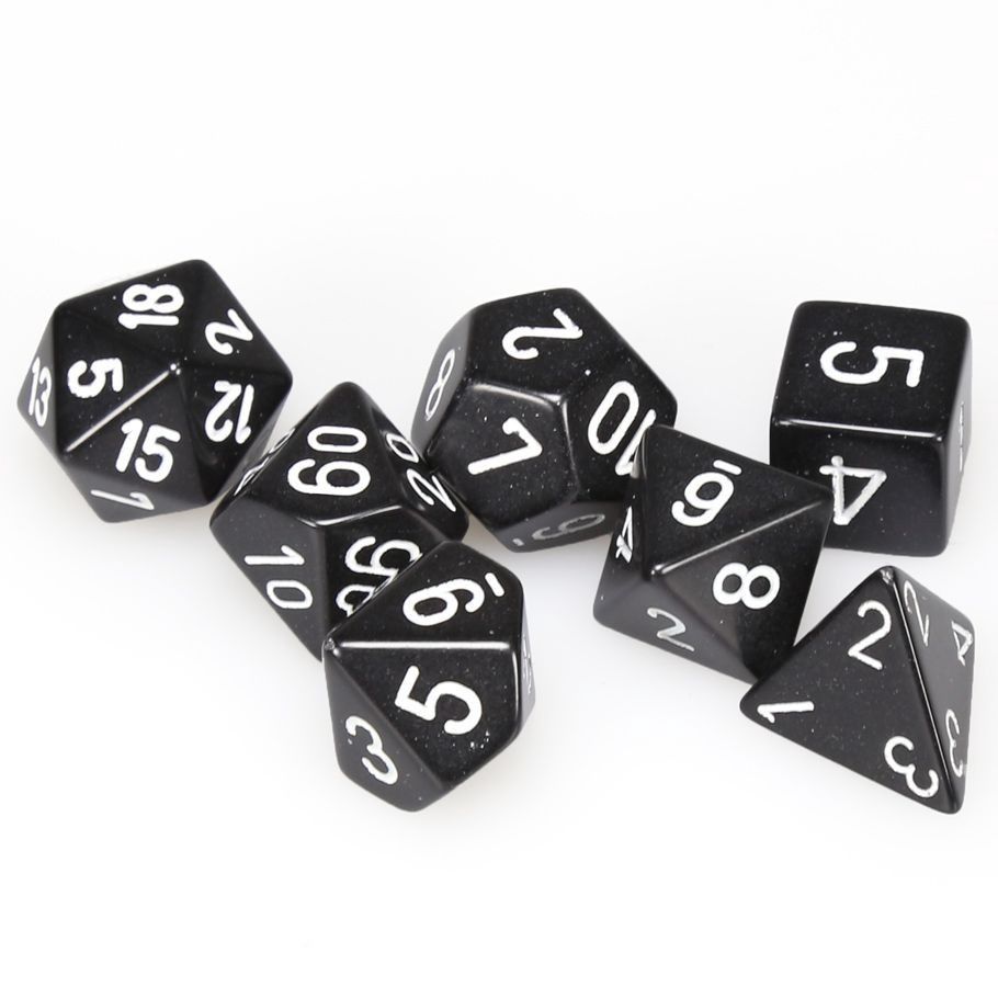 7-Set Cube Opaque Black with White