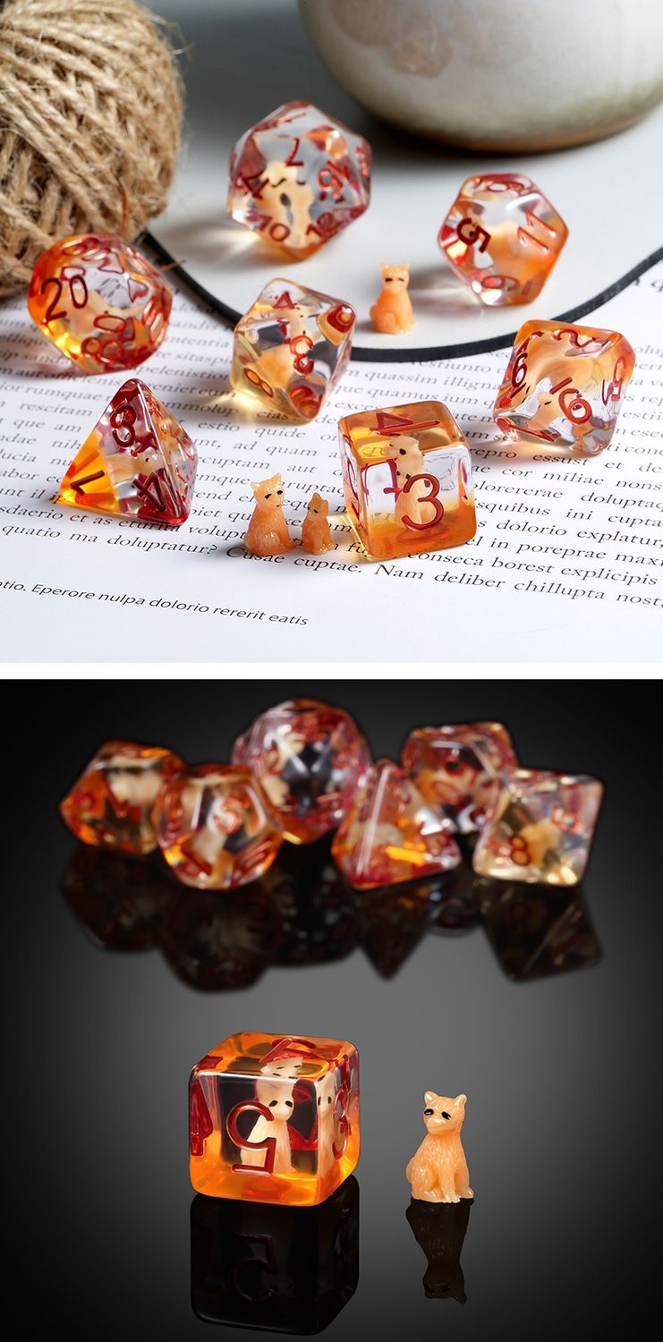 Resin Dice Set (7pcs) [Fox]