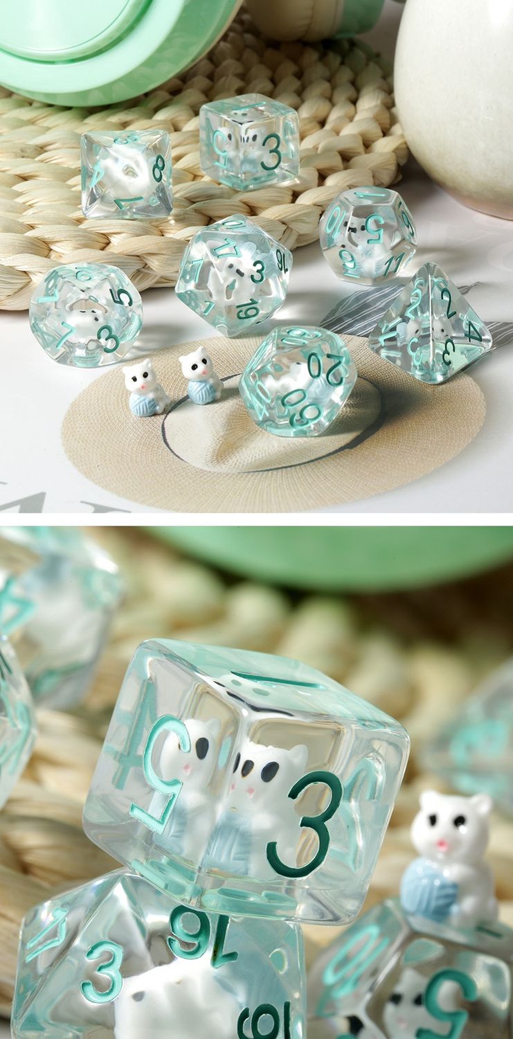 Resin Dice Set (7pcs) [Kitten]