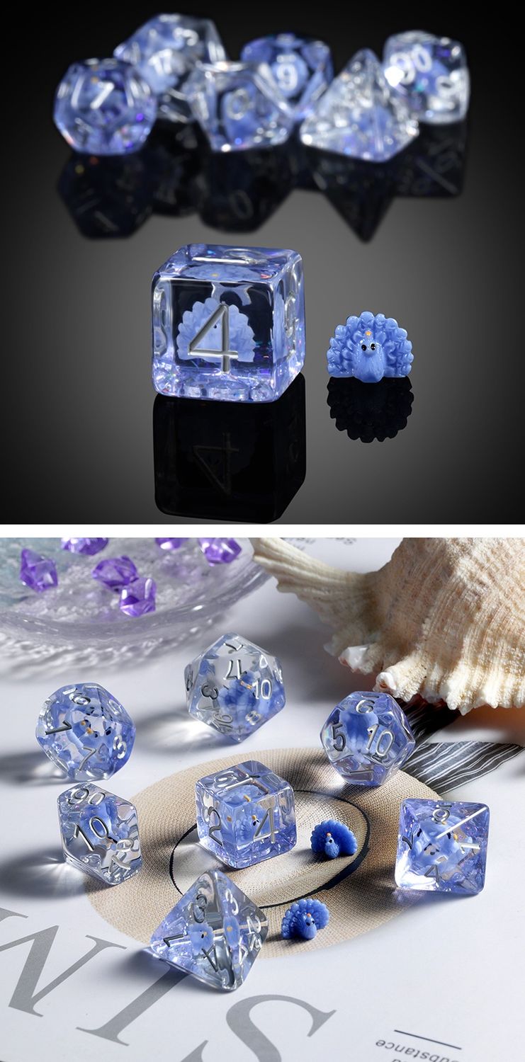 Resin Dice Set (7pcs) [Peacock]