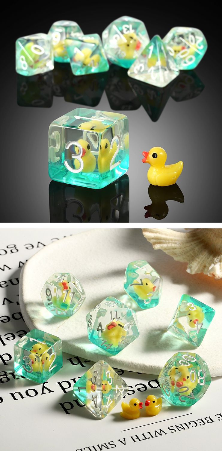 Resin Dice Set (7pcs) [Rubber Duck]
