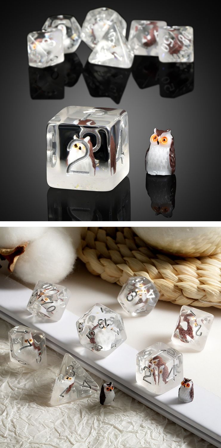 Resin Dice Set (7pcs) [Owl]