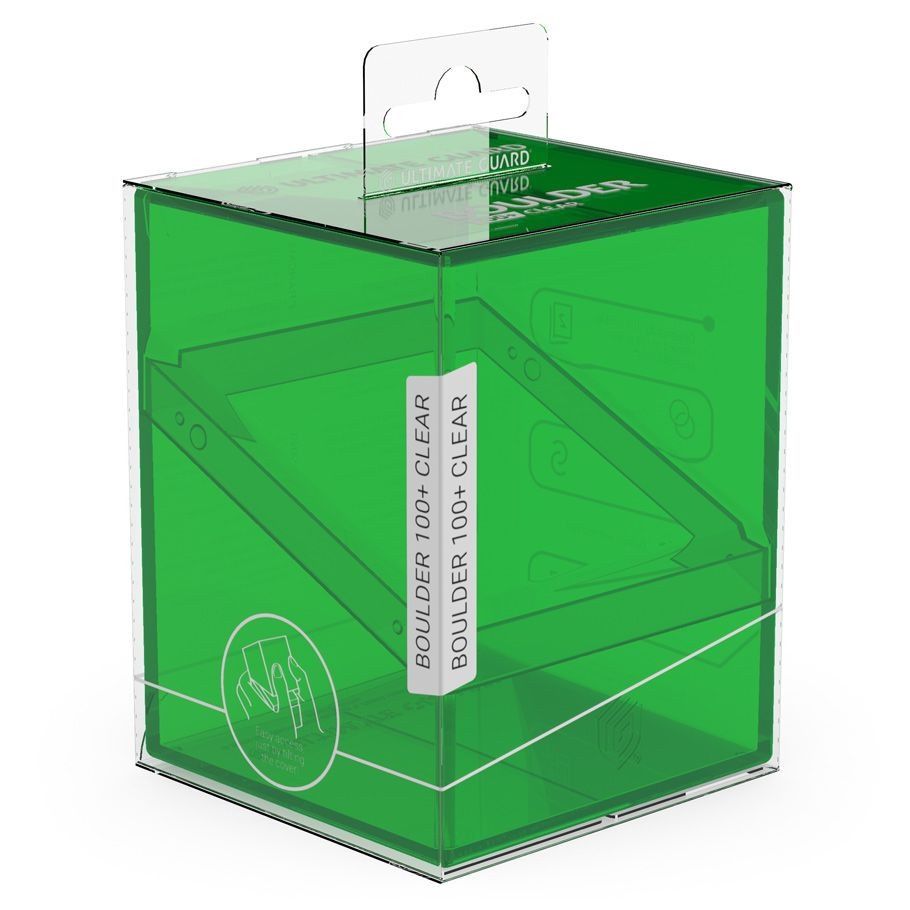 Ultimate Guard: Boulder 100+ Deck Box: Clear: Emerald