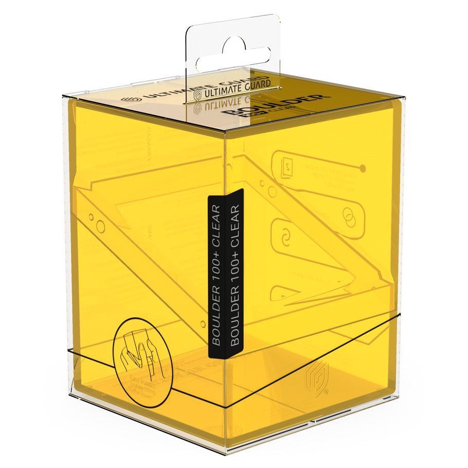 Ultimate Guard: Boulder 100+ Deck Box: Clear: Amber