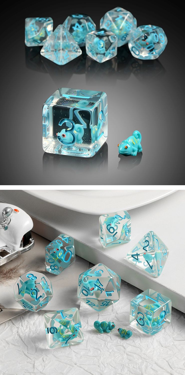 Resin Dice Set (7pcs) [Chameleon]