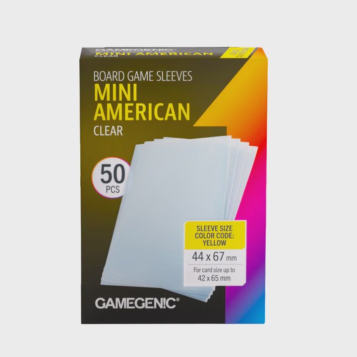 Board Game Sleeves Mini American Clear