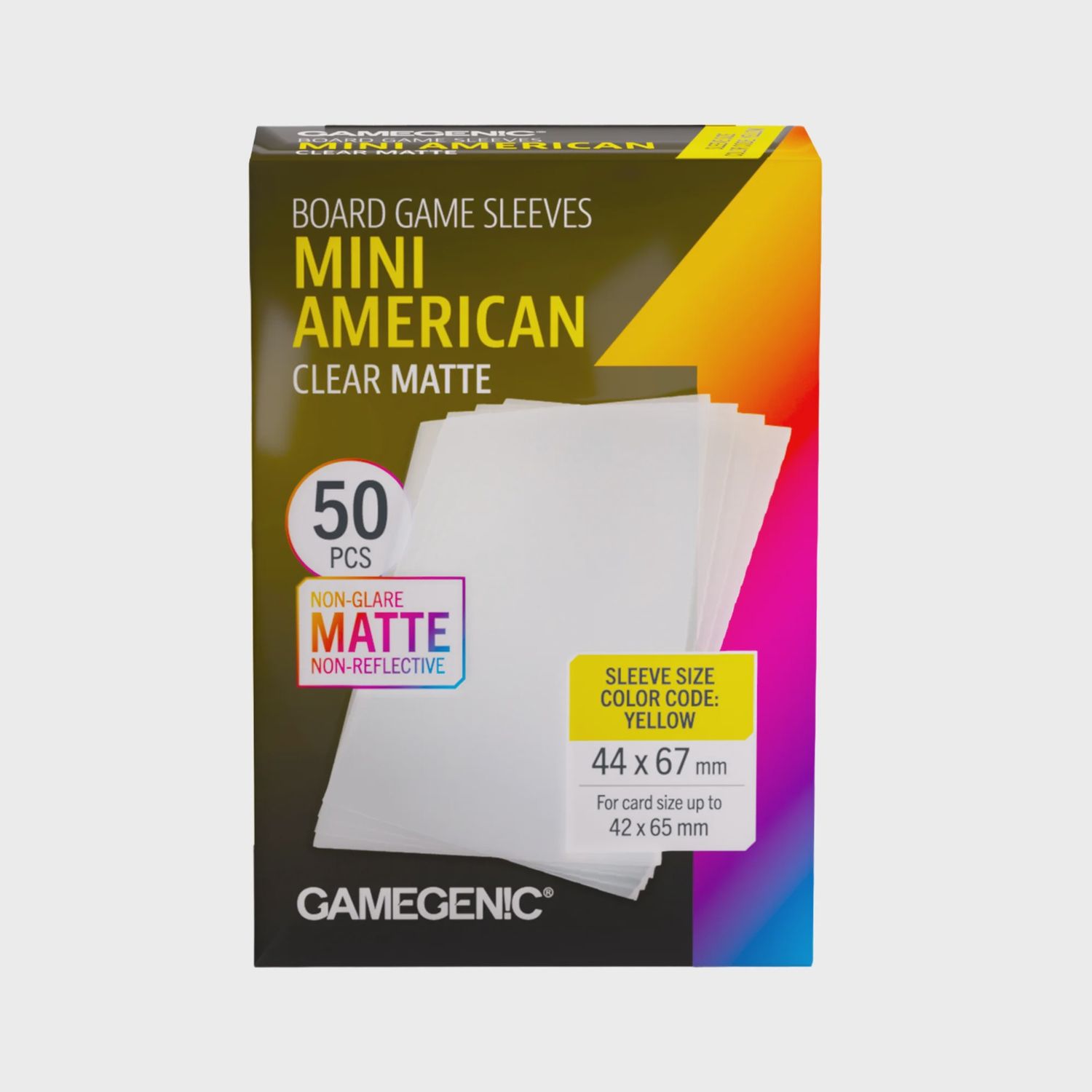 Board Game Sleeves Mini American Clear Matte